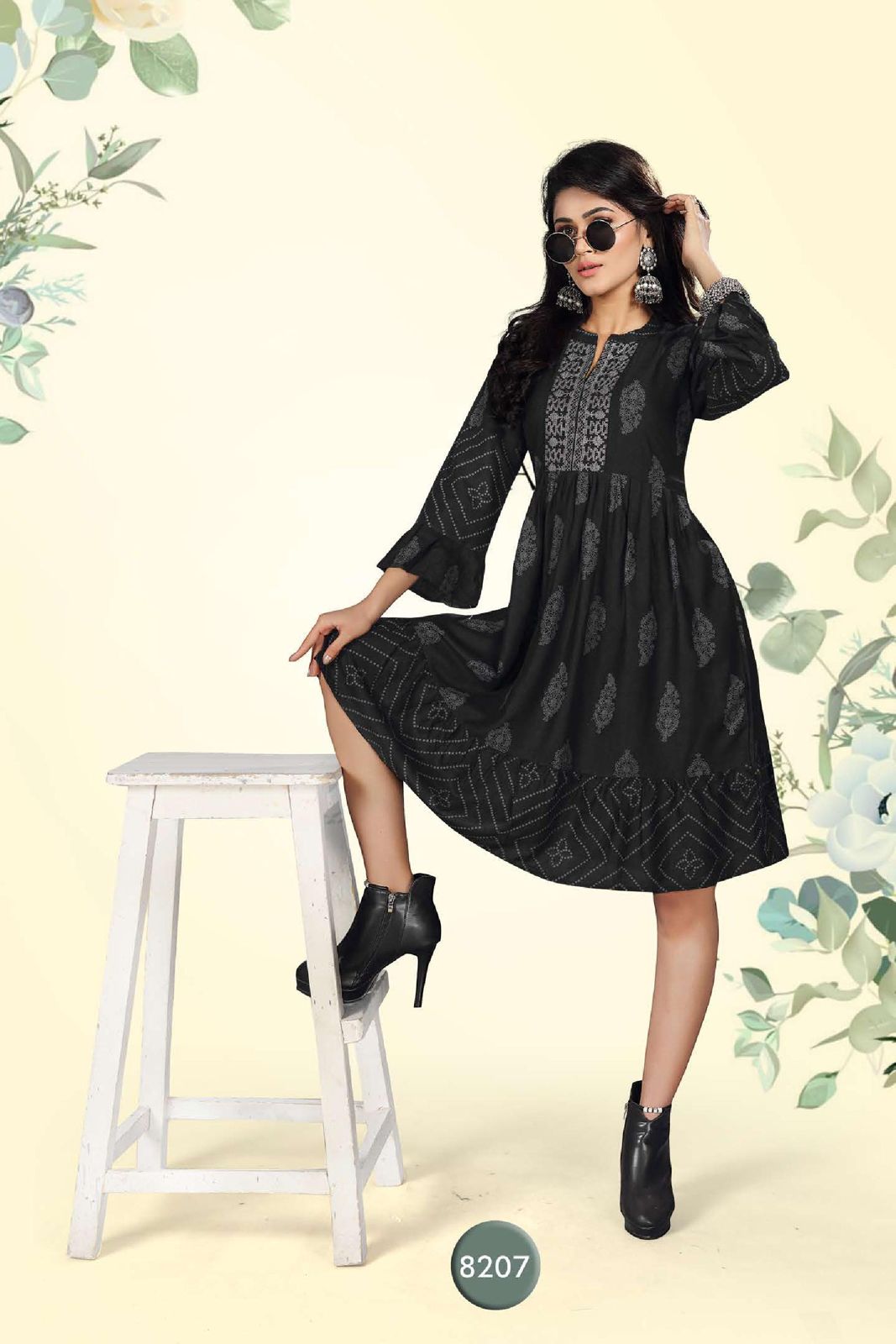 Beauty Queen Vihana 1 New Fancy Wear Shorty Rayon Printed Kurti Collection